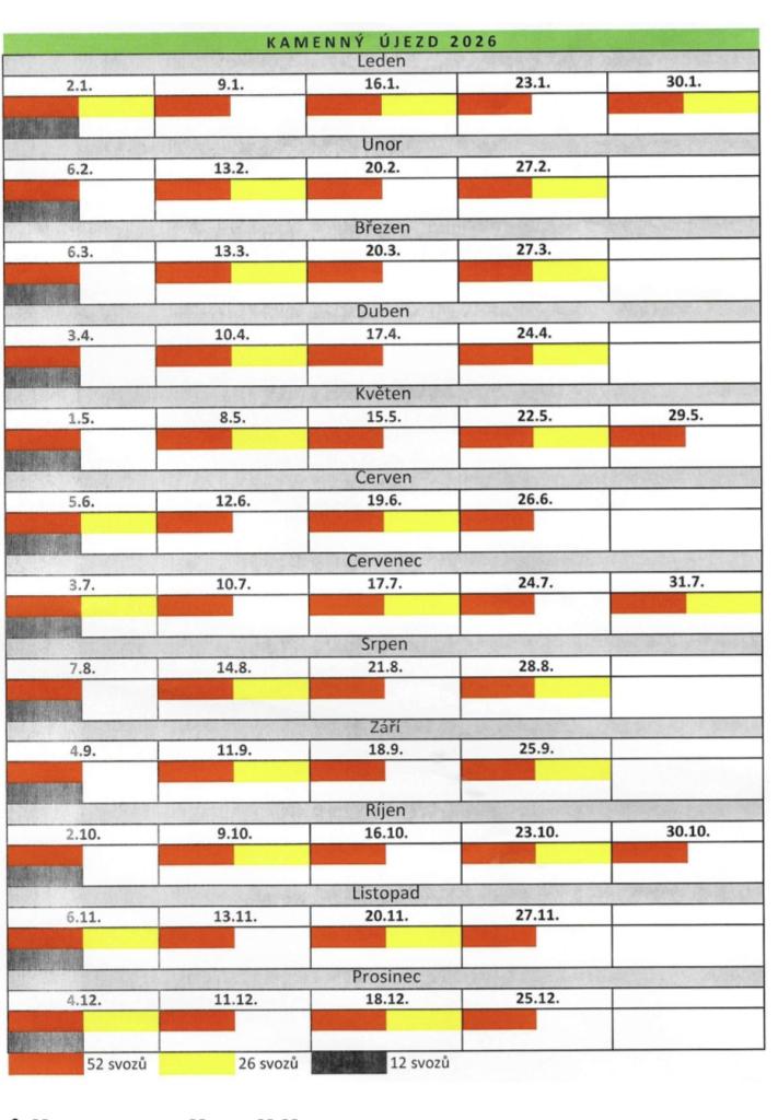 Kalendář svozu odpadu 2026 1